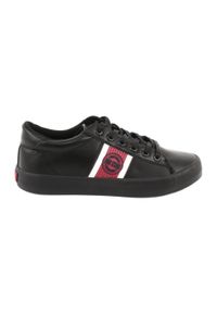 Big-Star - Trampki buty sportowe Big star GG174111 czarne białe czerwone. Okazja: na co dzień. Kolor: czerwony, czarny, wielokolorowy, biały. Materiał: bawełna, skóra ekologiczna. Styl: sportowy