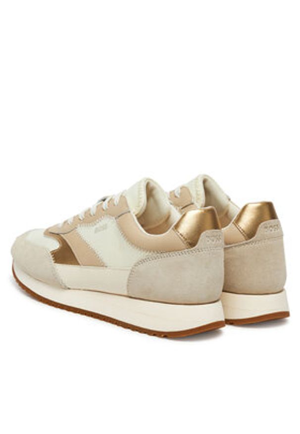 BOSS Sneakersy Kai Runn 50541653 Beżowy. Kolor: beżowy. Materiał: materiał
