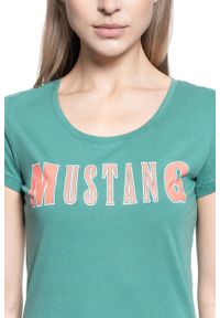 Mustang - T-SHIRT DAMSKI MUSTANG ALEXIA C PRINT DEEP SEA 1009641 6318. Wzór: nadruk #7