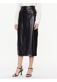 Hugo - HUGO Spódnica ołówkowa 50482529 Czarny Slim Fit. Kolor: czarny. Materiał: syntetyk