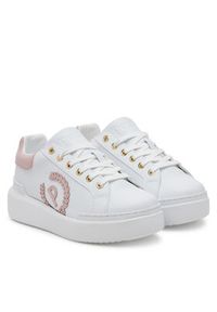 Pollini Sneakersy SA15184G0MXF113A Biały. Kolor: biały. Materiał: skóra #5