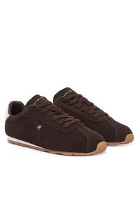 TOMMY HILFIGER - Tommy Hilfiger Sneakersy Bella Low Runner FW0FW09189 Brązowy. Kolor: brązowy. Materiał: skóra, zamsz #2