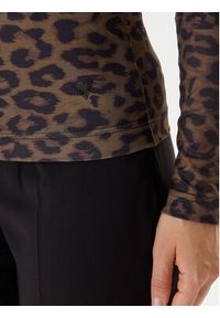 Guess Bluzka W5BP08 K1492 Brązowy Slim Fit. Kolor: brązowy. Materiał: syntetyk #5