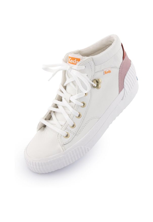 KED - Keds Demi Mid TRX skórzane damskie białe roz. 39. Okazja: na co dzień. Kolor: różowy. Materiał: skóra