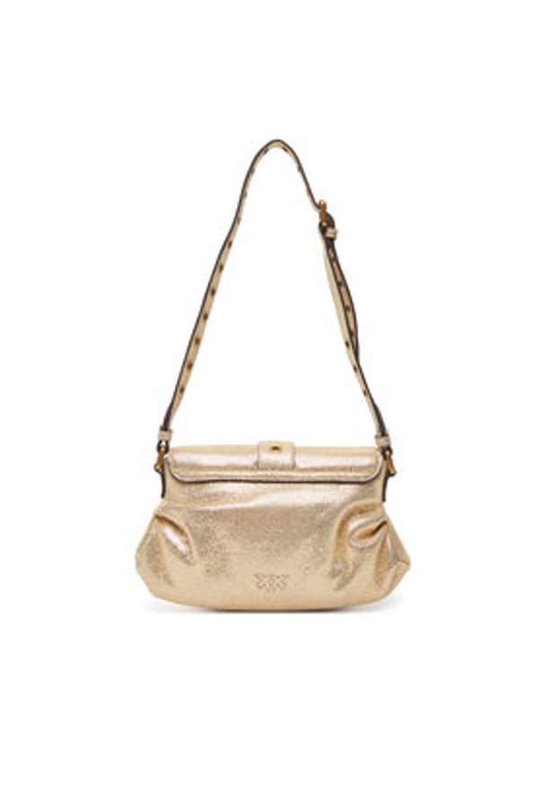 Pinko - PINKO Torebka Jolene Shoulder Mini PE 25 PLTT 102802 A27K Złoty. Kolor: złoty. Materiał: skórzane, zamszowe
