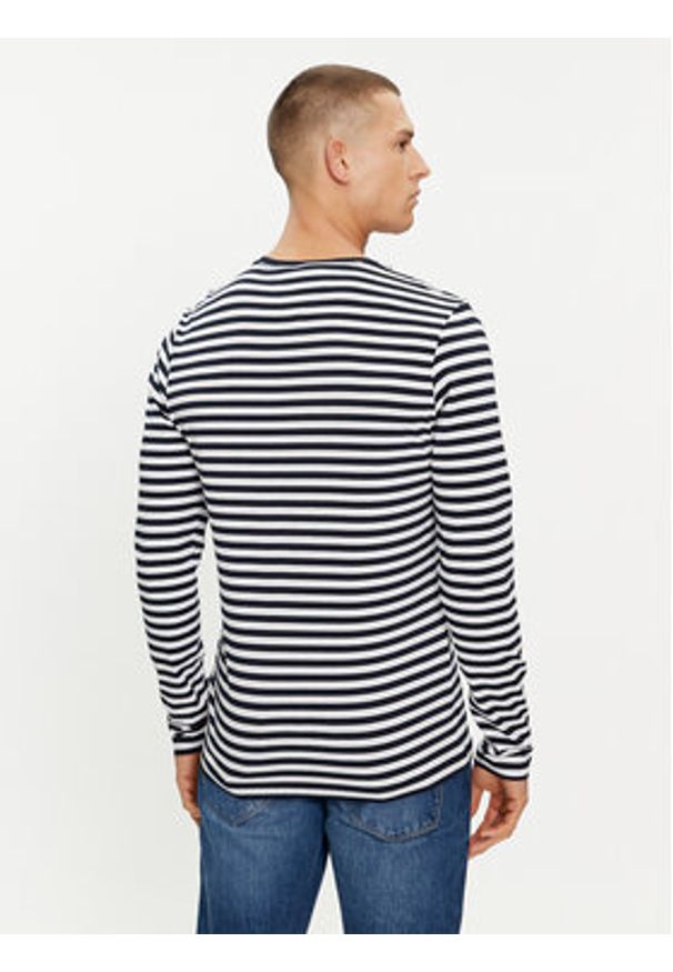 TOMMY HILFIGER - Tommy Hilfiger Longsleeve MW0MW10804 Granatowy Slim Fit. Kolor: niebieski. Materiał: bawełna. Długość rękawa: długi rękaw