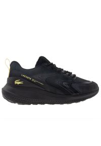 Buty Lacoste L003 Evo 749SMA0105-3E6 - czarne. Zapięcie: sznurówki. Kolor: czarny. Materiał: guma, syntetyk, materiał. Szerokość cholewki: normalna
