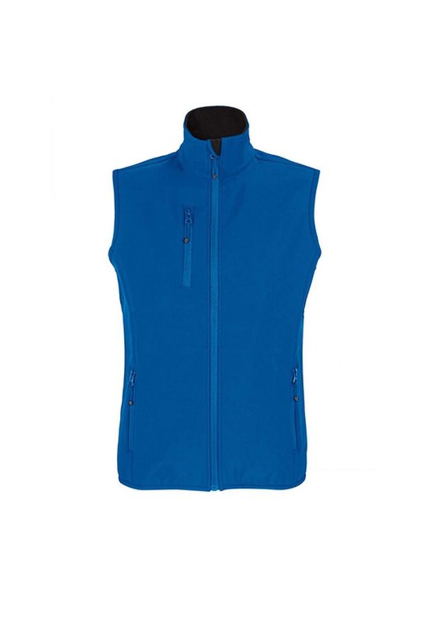 SOL'S - Ocieplacz Damski Falcon Softshell Zapinany Na Zamek Błyskawiczny. Kolor: niebieski. Materiał: softshell