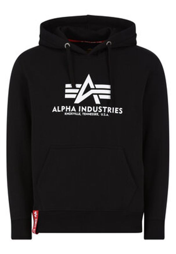 Alpha Industries Bluza Basic 178312 Czarny Regular Fit. Kolor: czarny. Materiał: bawełna
