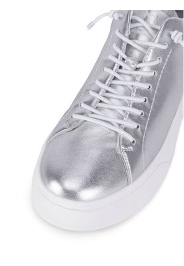 Rieker Revolution Lifestyle Półbuty W2301-90 Srebrny. Kolor: srebrny. Materiał: skóra