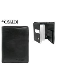 4U CAVALDI - Portfel męski Cavaldi M302-PU czarny. Kolor: czarny. Materiał: skóra ekologiczna