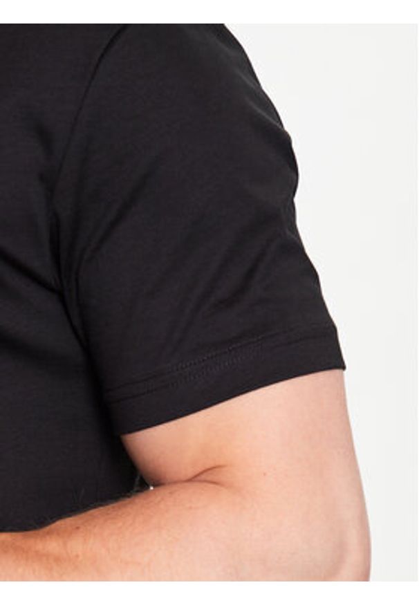 Calvin Klein T-Shirt Smooth K10K110589 Czarny Regular Fit. Kolor: czarny. Materiał: bawełna