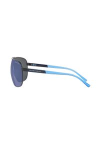 Armani Exchange okulary przeciwsłoneczne męskie kolor granatowy. Kolor: niebieski
