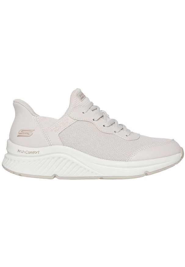skechers - Adidasy Skechers Bobs Arch Comfort B, Kobiety. Kolor: różowy. Materiał: materiał