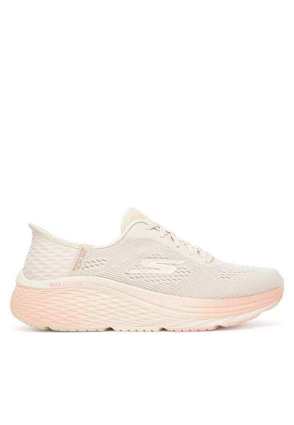 skechers - Skechers Buty do biegania Max Cushioning Elite 2.0 129626/NTPK Beżowy. Kolor: beżowy. Materiał: materiał