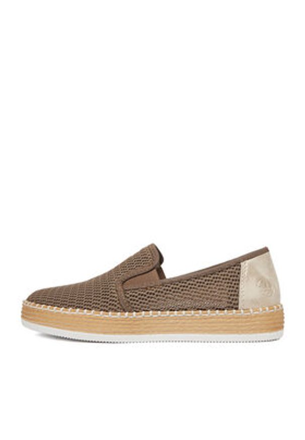 Rieker Espadryle CEO-L7873-64 Szary. Kolor: szary. Materiał: materiał
