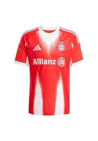 Adidas - Koszulka podstawowa FC Bayern 25/26 (drużyna żeńska). Kolor: czerwony. Sport: piłka nożna