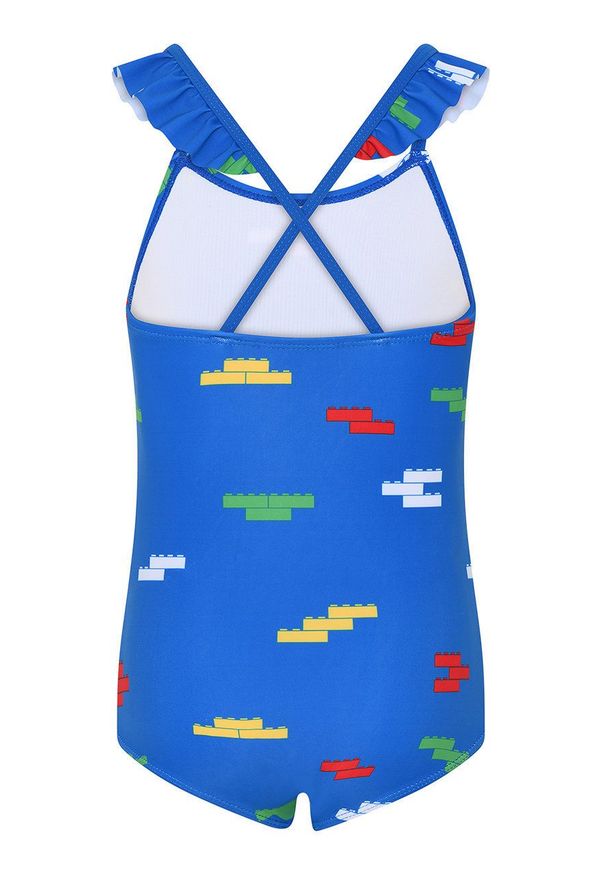 LEGO Wear - Lego Wear strój kąpielowy dziecięcy. Kolor: niebieski. Materiał: materiał. Rodzaj stanika: odpinane ramiączka