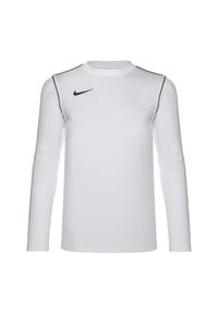 Longsleeve piłkarski męski Nike Dri-FIT Park 20 Crew. Kolor: biały. Długość rękawa: długi rękaw. Technologia: Dri-Fit (Nike). Sport: piłka nożna