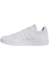 Adidas - Buty adidas Hoops 3.0 M IG7916 białe. Okazja: na co dzień. Zapięcie: sznurówki. Kolor: biały. Materiał: skóra, syntetyk. Szerokość cholewki: normalna