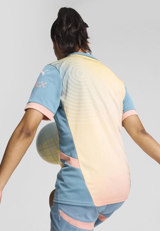 Puma - Damska koszulka Manchester City 24/25 PUMA Rosebay Bold Blue Pink. Kolor: wielokolorowy, różowy, niebieski