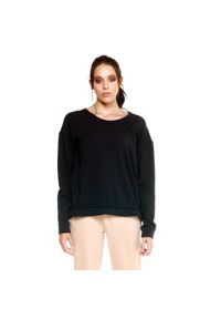 LEONE 1947 APPAREL - Damska bluza Leone Leisure z okrągłym dekoltem. Kolor: czarny. Materiał: tkanina. Sport: fitness