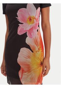 Desigual Sukienka dzianinowa 26SWVK20 Czarny Slim Fit. Kolor: czarny. Materiał: bawełna #6