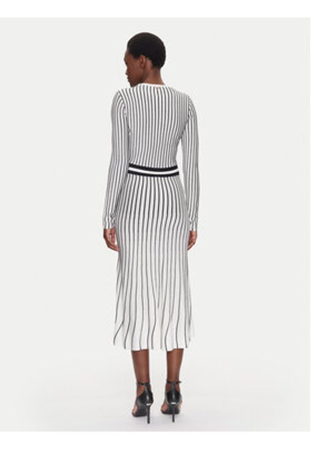 Fracomina Sukienka dzianinowa FS25SD5002K501N8 Biały Slim Fit. Kolor: biały. Materiał: wiskoza