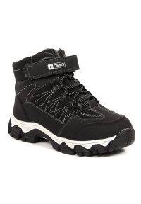 Trapery buty ocieplane owczą wełną eVento Jr EVE390 czarne. Zapięcie: rzepy. Kolor: czarny. Materiał: wełna. Szerokość cholewki: normalna. Sezon: zima #1