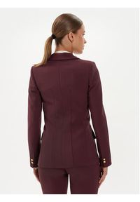 Elisabetta Franchi Marynarka GI-094-46E2-V500 Bordowy Regular Fit. Kolor: czerwony. Materiał: syntetyk #3