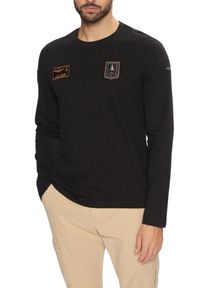 Aeronautica Militare - AERONAUTICA MILITARE Czarny męski longsleeve With Patches, Rozmiar 3XL. Kolor: niebieski. Długość rękawa: długi rękaw #3