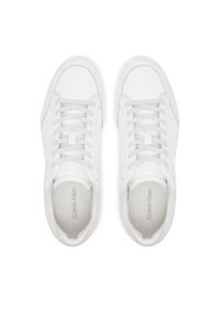 Calvin Klein Sneakersy Low Top Lace Up Lth Mono HM0HM01756 Biały. Kolor: biały. Materiał: skóra #6