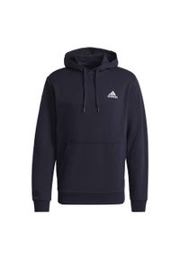 Adidas - Essentials Fleece Hoodie. Typ kołnierza: kaptur. Kolor: biały, wielokolorowy, niebieski
