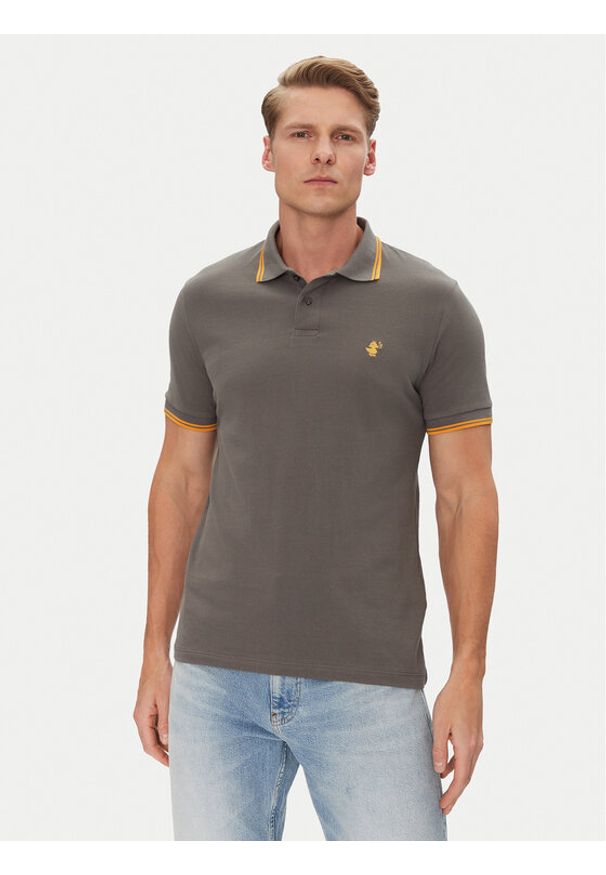 Save The Duck Polo DR0136M BATE20 Szary Regular Fit. Typ kołnierza: polo. Kolor: szary. Materiał: bawełna