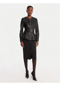 Rinascimento Kurtka z imitacji skóry CFC0125192003 Czarny Slim Fit. Kolor: czarny. Materiał: skóra