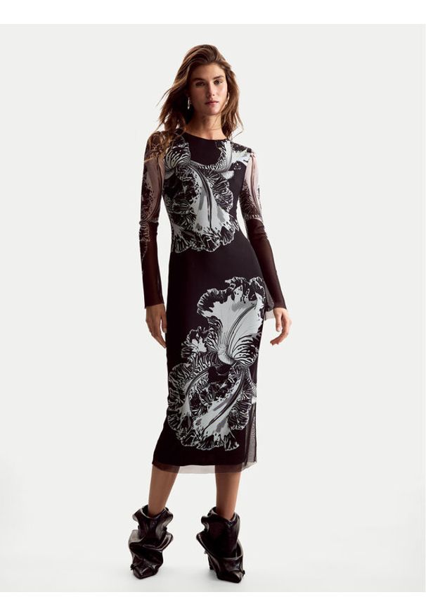 Desigual Sukienka codzienna Reims Lacroix 26SWVK53 Czarny Regular Fit. Okazja: na co dzień. Kolor: czarny. Materiał: syntetyk. Typ sukienki: proste. Styl: casual