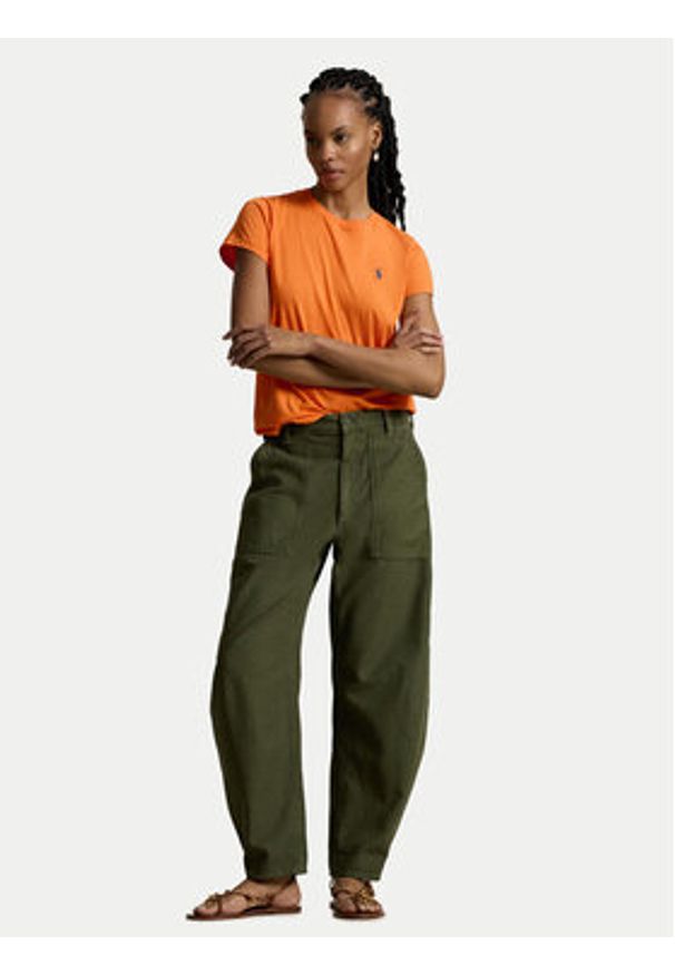 Polo Ralph Lauren T-Shirt 211B14605001 Pomarańczowy Classic Fit. Typ kołnierza: polo. Kolor: pomarańczowy. Materiał: bawełna