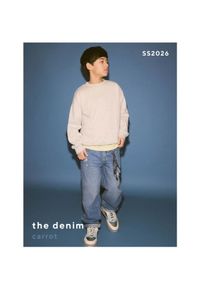 Reserved - Jeansy carrot z łańcuchem i bandaną - niebieski. Kolor: niebieski #1