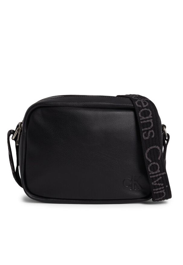 Calvin Klein Jeans Torebka Ultralight Dblzip Camerabag21 Pu K60K611554 Czarny. Kolor: czarny. Materiał: skórzane