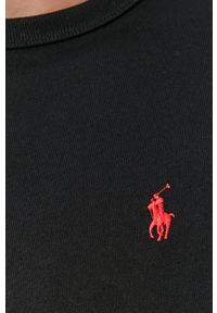 Polo Ralph Lauren T-shirt 710811284001 męski kolor czarny gładki. Okazja: na co dzień. Typ kołnierza: polo. Kolor: czarny. Materiał: dzianina. Wzór: gładki. Styl: casual #3