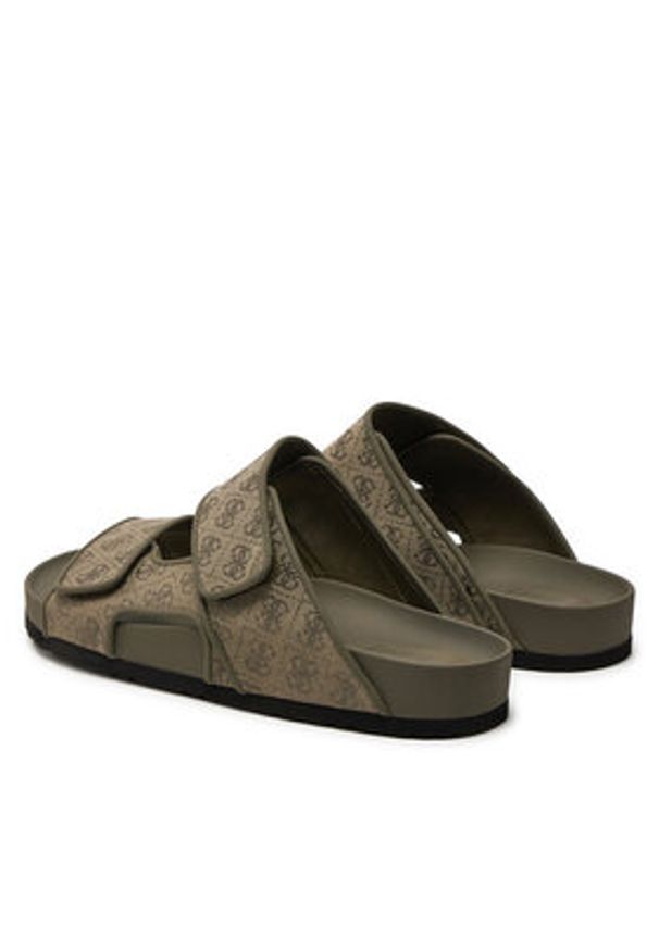 Guess Klapki Igea II Jqd 4g FMGIGJ FAL03 Khaki. Kolor: brązowy. Materiał: materiał