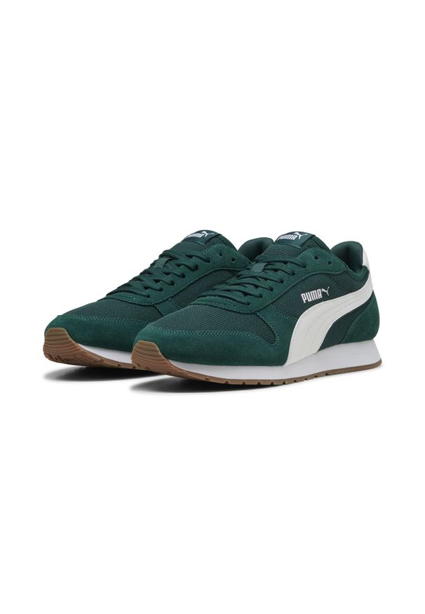Puma - Sneakersy unisex ST MILER PUMA Dark Myrtle White Gum Green Beige. Kolor: biały, wielokolorowy, beżowy. Materiał: guma. Szerokość cholewki: normalna. Sport: turystyka piesza