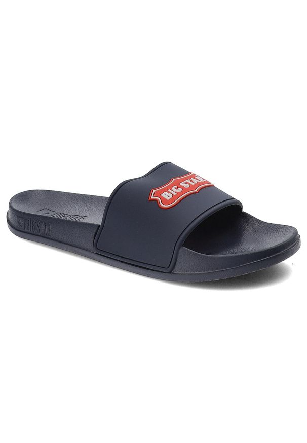 Big-Star - Granatowe Klapki Basenowe Big Star Unisex. Okazja: na plażę, na co dzień. Kolor: niebieski. Materiał: materiał. Sezon: lato. Styl: klasyczny, elegancki, casual