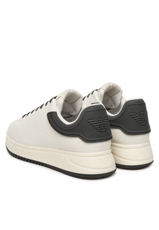 Emporio Armani Sneakersy EM003663 AF18212 M0364 Biały. Kolor: biały. Materiał: skóra