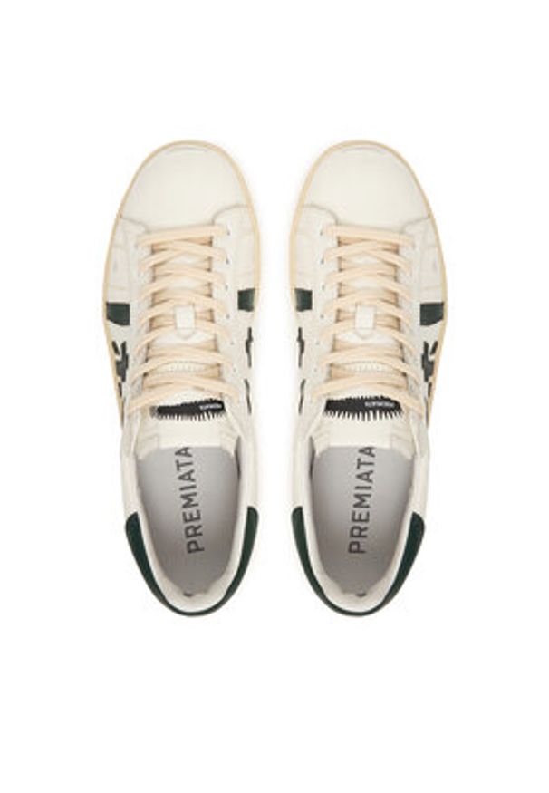 Premiata Sneakersy Russell Var 8029 Beżowy jasny. Kolor: beżowy. Materiał: skóra, zamsz