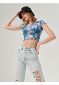Sinsay - Crop top tie dye - wielobarwny