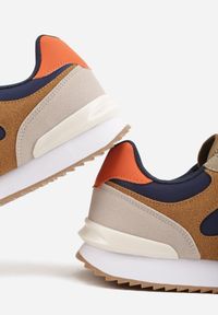 Born2be - Szare Casualowe Buty Sportowe Typu Sneakersy Glorelle. Okazja: na co dzień. Zapięcie: sznurówki. Kolor: szary. Materiał: jeans #5