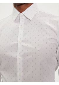 Calvin Klein Koszula Leaf Print K10K112593 Biały Slim Fit. Kolor: biały. Materiał: bawełna. Wzór: nadruk