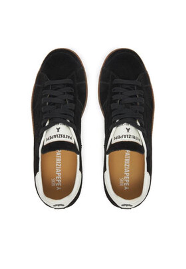 Patrizia Pepe Sneakersy 8Z0113 L055 Czarny. Kolor: czarny. Materiał: zamsz, skóra