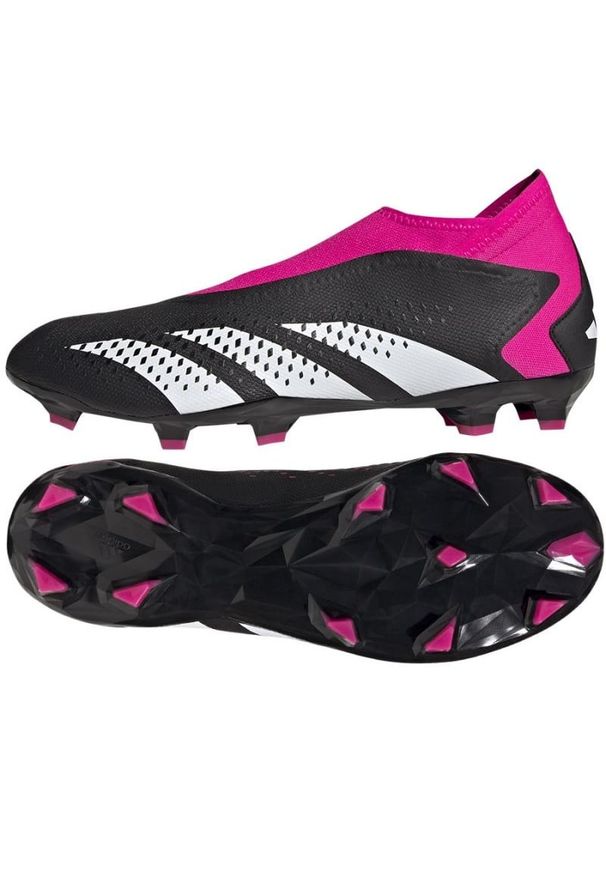Adidas - Buty adidas Predator Accuracy.3 Ll Fg M GW4597 czarne czarne. Wysokość cholewki: przed kostkę. Kolor: czarny. Materiał: materiał. Szerokość cholewki: normalna
